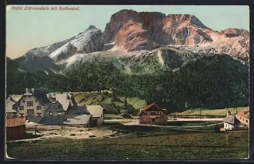 AK Dürrenstein, Hotel Dürrenstein mit Rothwand