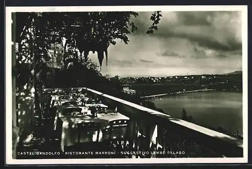 AK Castel Gandolfo, Ristorante Marroni, Suggestivo Lembo di Lago