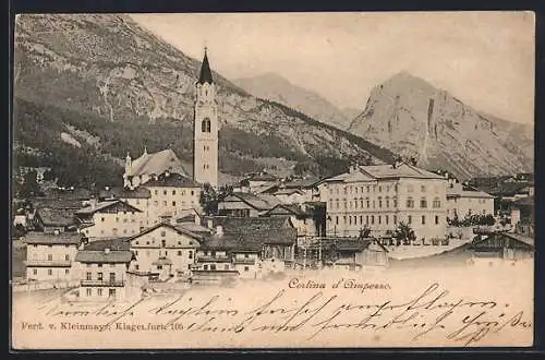 AK Cortina d`Ampezzo, Panorama mit Kirche