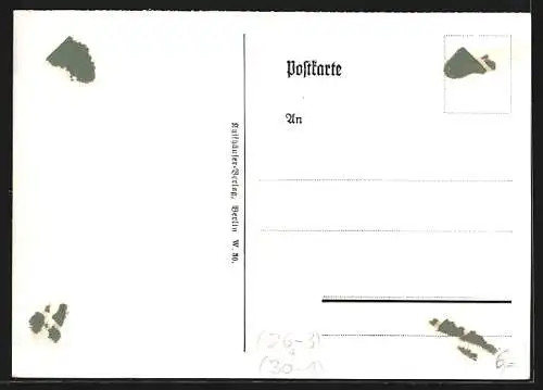 Künstler-AK Döbrich-Steglitz: Soldaten des 1. Jäger-Batl., M. G.-K. in Stellung