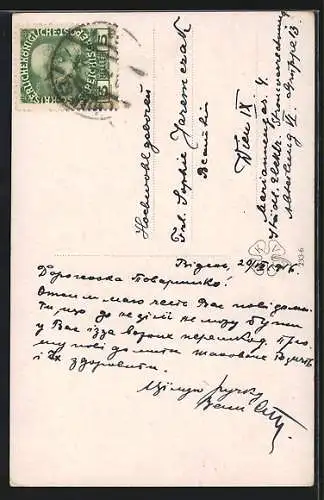 Künstler-AK C.V.Muttich: Devce z Uherského Brodu, Frau in Tracht