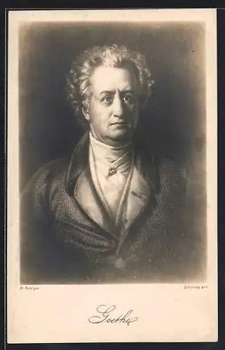 AK Johann Wolfgang von Goethe, Portrait des Dichters