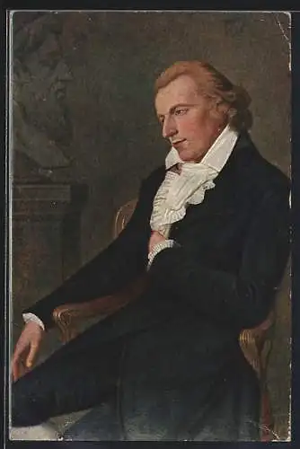 Künstler-AK Friedrich Schiller sitzend im Porträt