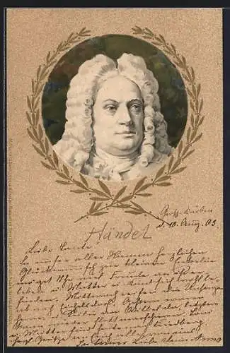 AK Georg Friedrich Händel, Komponist, 16585-1759