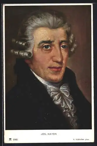 AK Komponist Joseph Haydn mit zeitgenössischer Perücke