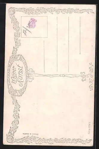 Künstler-AK Der Komponist Joseph Haydn, Notenheft im Hintergrund