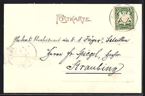 AK Würzburg, Vorderansicht der Kgl. Residenz