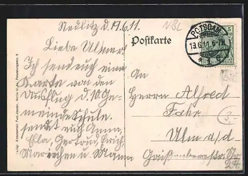 AK Nedlitz b. Potsdam, Restaurant zur Römerschanze, Blick auf den Crampnitz-See