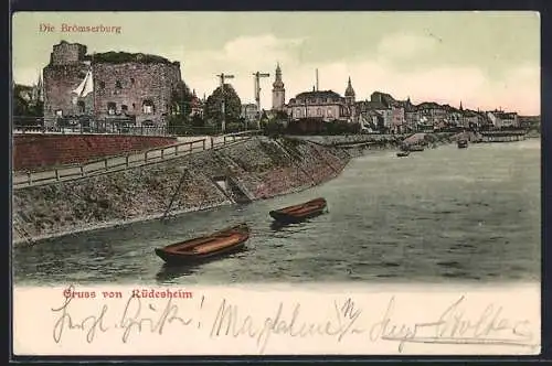 AK Rüdesheim / Rhein, Brömserburg am Rhein