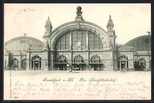 AK Frankfurt, der Hauptbahnhof