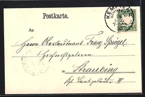 AK Kempten im Allgäu, Teilansicht der Ortschaft