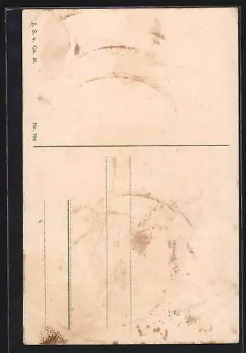 AK Rückenansicht von Frau mit dickem Hintern