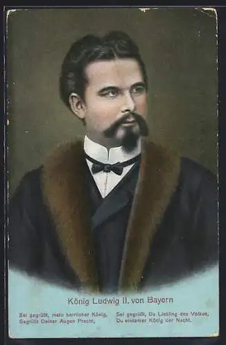 AK Portrait König Ludwig II. von Bayern im Anzug