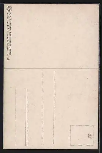 Künstler-AK sign.: Fritz August von Kaulbach, des Künstlers Tochter