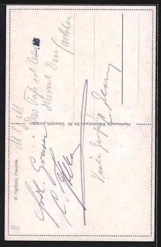 AK kleines nacktes Mädchen sitzt Seite an Seite mit ihrem Hund auf einem Steg