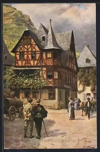 Künstler-AK Heinrich Hoffmann: Bacharach, das alte Haus