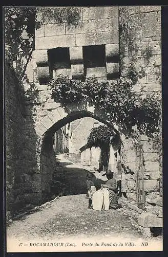 AK Rocamadour, Porte du Fond de la Ville