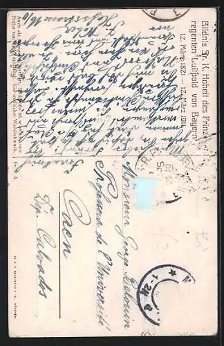 Künstler-AK Prinzregent Luitpold von Bayern, 1821-1911