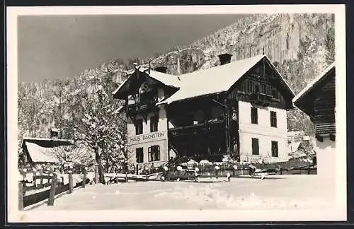 AK Goisern, Hotel Haus Dachstein im Winter