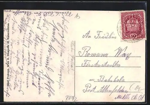 AK Hofkirchen /Mühlkreis, Strassenpartie mit Kirche