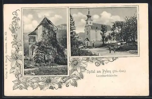 AK Spital am Pyhrn, Ansichten der Leonhardskirche