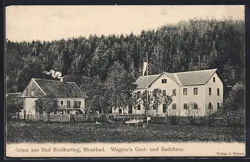 AK Bad Wimsbach-Neydharting, Wagners Gasthaus und Badehaus