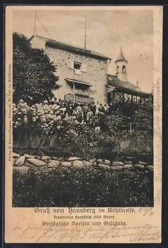 AK St. Johann am Wimberg, Gasthaus Hansberg mit Garten