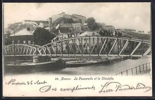 AK Namur, La Passerelle et la Citadelle