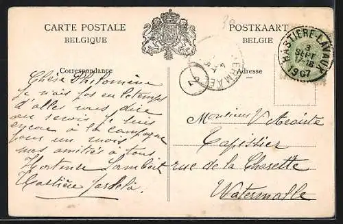 AK Hastière, Le Pont sur Meuse et l`Eglise