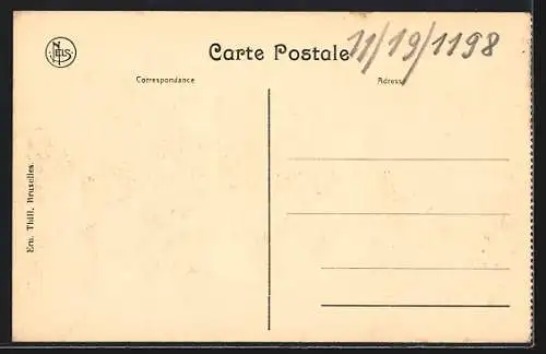 AK Dinant, Dinant en 1919, La Citadelle et route de Ciney
