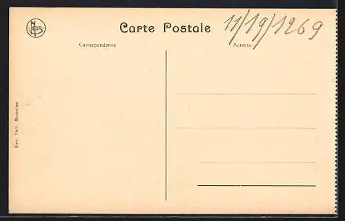 AK Dinant, Hotel de Ville et Hotel des Postes pendant la guerre 1914-18
