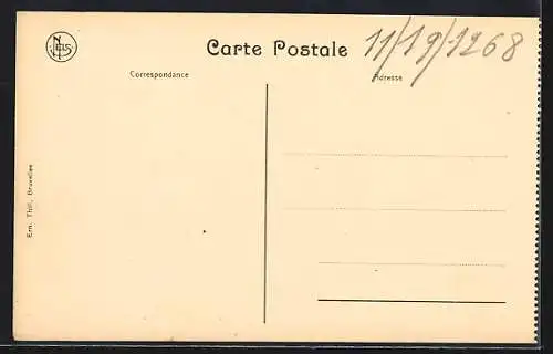 AK Dinant, Rue d`Enfer 19 Dinantais y furent fusilles, le 23 aout 1914, par les hordes saxonnes, zerstörter Ort