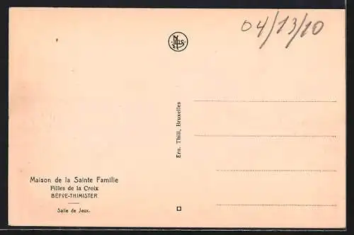 AK Bèfve-Thimister, Maison de la Sainte Famille, Salle de Jeux