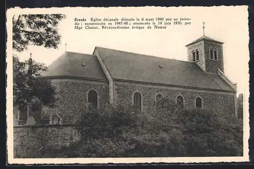 AK Erezée, Eglise décanale, reconstruite en 1947-48