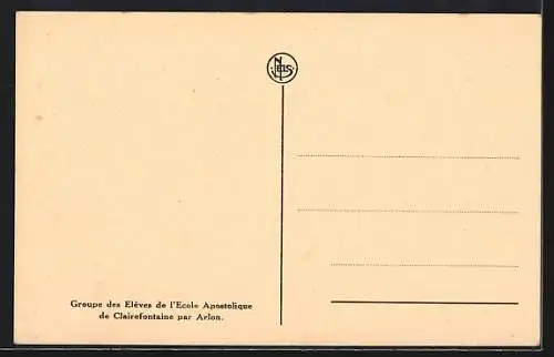 AK Clairefontaine par Arlon, Groupe des Elèves de l`Ecole Apostolique