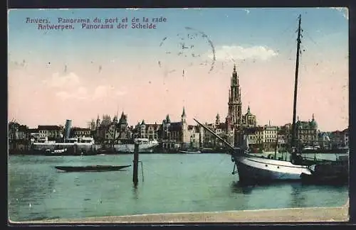 AK Antwerpen, Panorama der Schelde