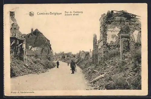 AK Comines-Belgique, Rue du Faubourg, ruines