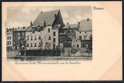 AK Namur, Ancienne Porte Monumentale sur la Sambre