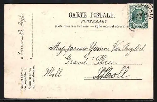 AK Montaigu, Rue de la Station, Strassenpartie