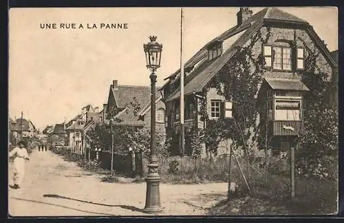 AK La Panne, Une Rue, Strassenpartie