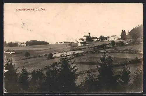 AK Kirchschlag /Ob. Öst., Ortspartie mit Kirche