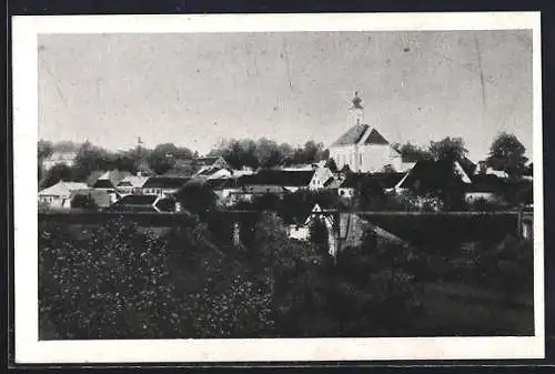 AK Wimsbach /Oberdonau, Teilansicht mit Kirche von Osten