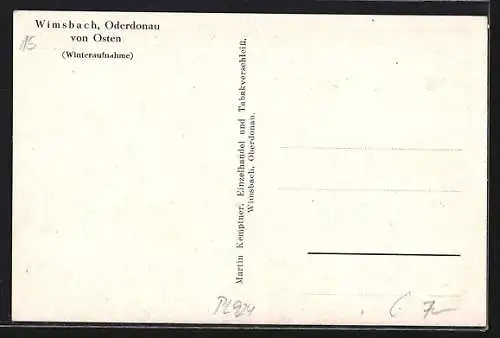 AK Wimsbach / Oderdonau, Teilansicht im Winter von Osten