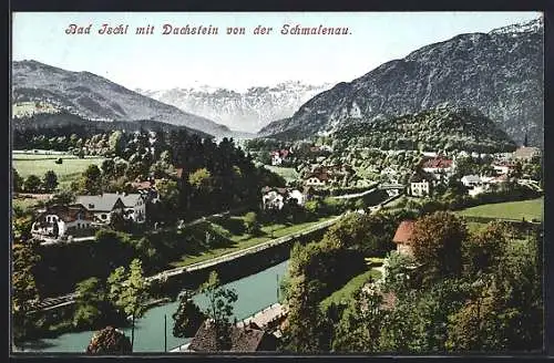 AK Bad Ischl, Panorama mit Dachstein von der Schmalenau gesehen