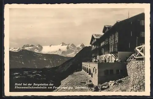 AK Ebensee, Hotel bei der Bergstation der Seilschwebebahn am Feuerkogel