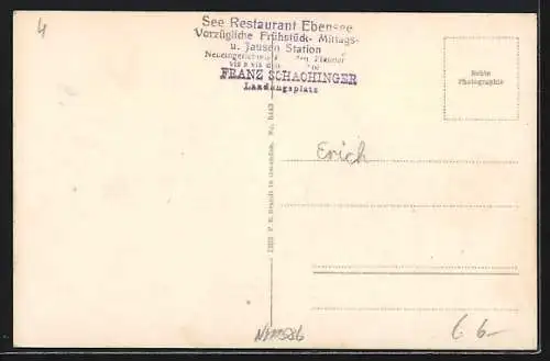 AK Salzkammergut, Dampfer auf dem Traunsee