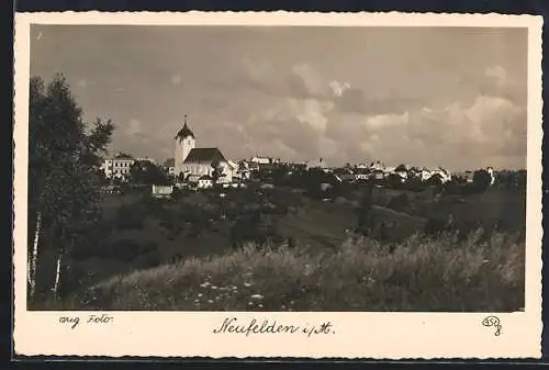 AK Neufelden i. M., Teilansicht mit Kirche