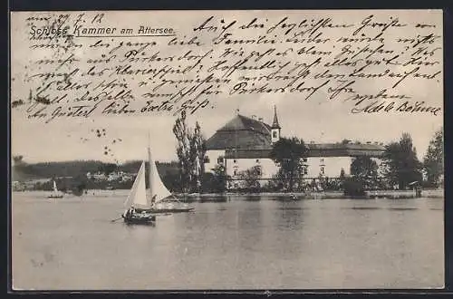 AK Kammer am Attersee, Uferpartie mit Segelbooten