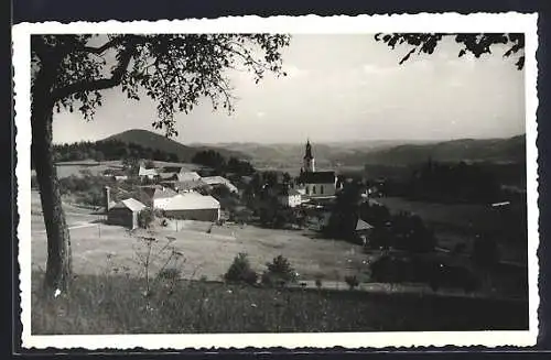 AK Oswald bei Haslach, Ortspartie mit Kirche