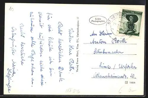 AK St. Veit im Mühlkreis, Teilansicht mit Kirche